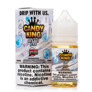 ICED Strawberry Watermelon Bubblegum - Candy King On Salt - 30mL