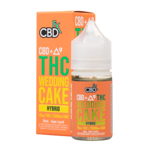 CBDFX CBD + Delta-9 THC Vape Juice - Wedding Cake - Hybrid