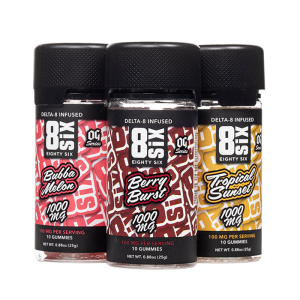 Eighty Six Delta 8 OG Series Gummies 1000mg