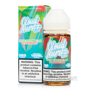 ICE Sour Watermelon Strawberry - Cloud Nurdz - 100mL