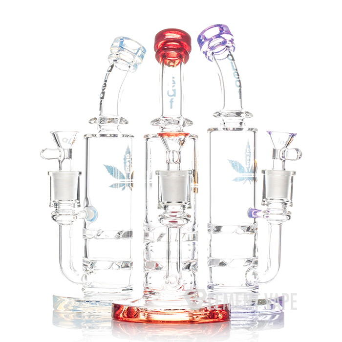 Aleaf 9" Dual Tornado Water Pipe