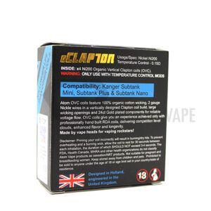 Atom gClapton Ni200 OVC TC Coils (Kanger Subtank)