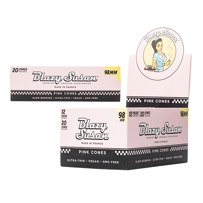 Blazy Susan 98mm Pre Rolled Cones - 240ct Box