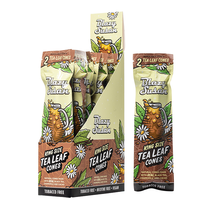 Blazy Susan Tea Leaf King Size Cones - 20ct Box