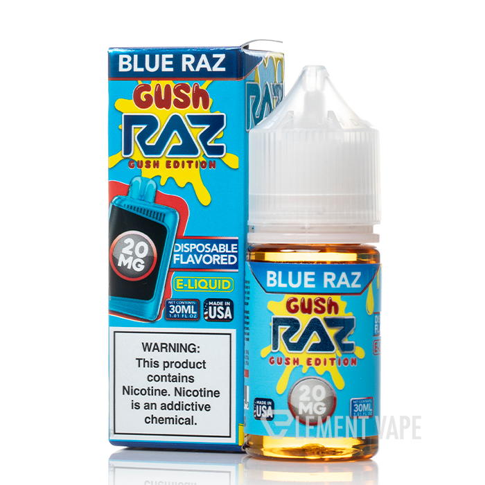 Blue Raz Gush - Pod Juice Salts x RAZ E-Liquid - 30mL