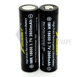 Boost 18650 2600mAh 40A Flat Top Battery