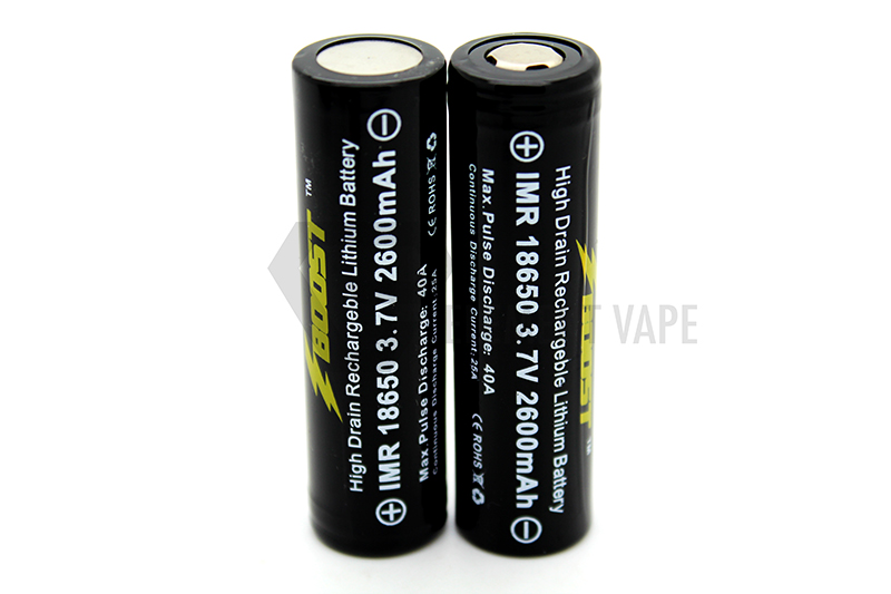 Boost 18650 2600mAh 40A Flat Top Battery