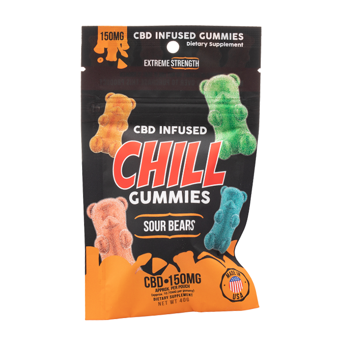 Chill Gummies - CBD Infused Sour Bears - 150mg