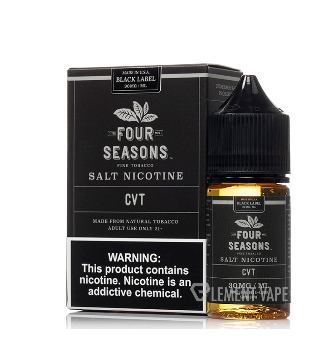 Custard Vanilla Tobacco (CVT) - Four Seasons Black Label Salts - 30mL