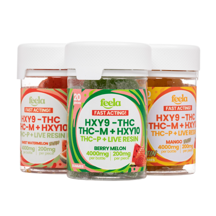 Feela HXY9 + THC-M + HXY10 + THC-P Live Resin Gummies 4000mg