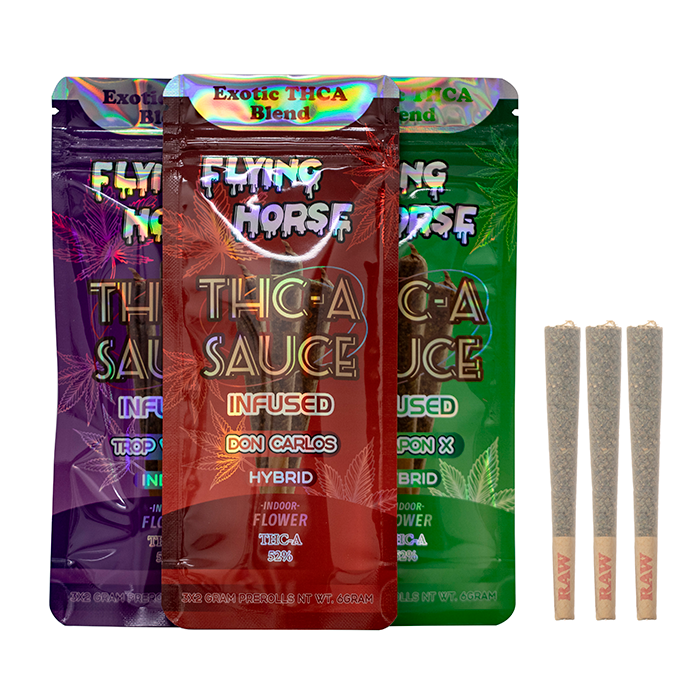 Flying Horse Exotic Blend THCA Sauce Prerolls 6G