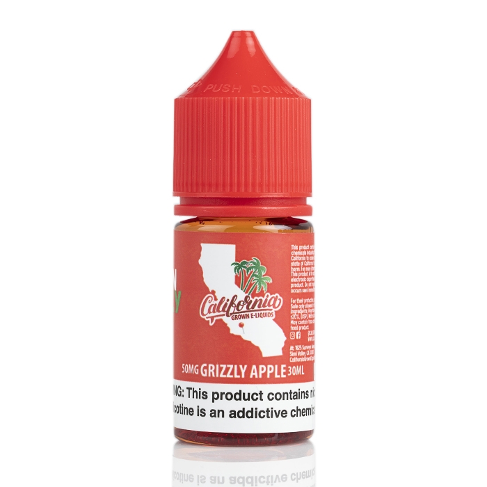 Grizzly Apple SALTS - California Grown E-Liquids - 30mL