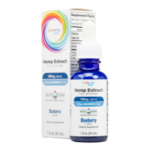 Harmony Hemp 1000mg Water Soluble Concentrated Drops - Blueberry