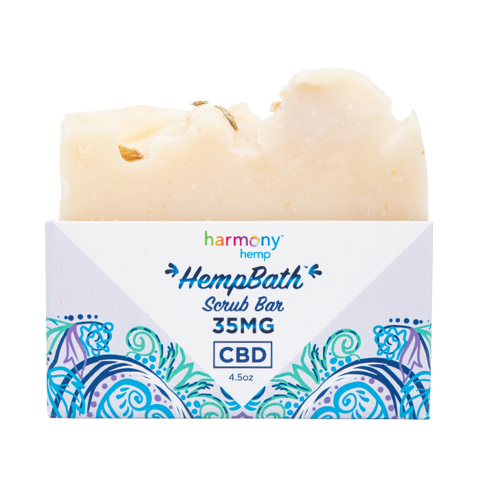 Harmony Hemp CBD Lavender Oat Scrub Bar