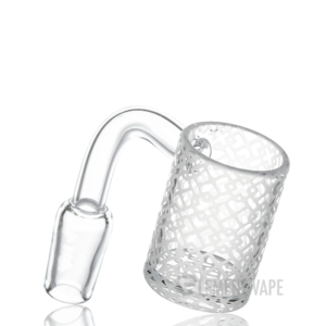 Interlocking Diamonds Etched Quartz Banger - 90°
