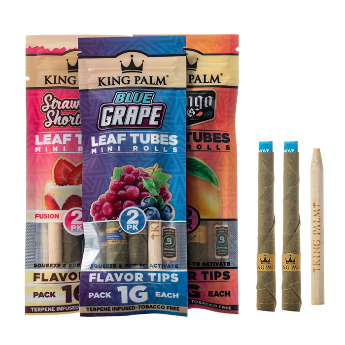 King Palm Leaf Tubes Mini Rolls 2PK