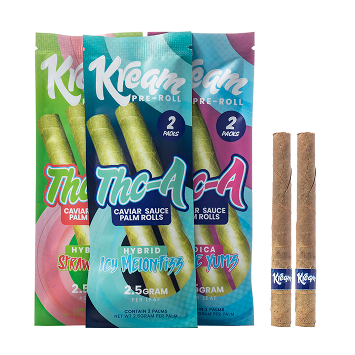 Kream THC-A Caviar Sauce Palm Leaf Pre-Rolls 5G