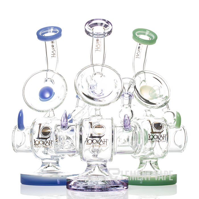 Lookah 11" Recycler Triple Chamber Horn Water Pipe