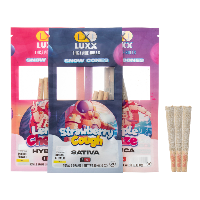 LUXX Snow Cones THCA Pre Rolls 3G