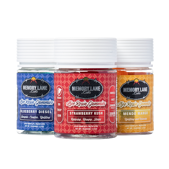 Memory Lane Live Resin Gummies 2000mg
