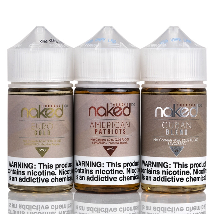 Naked100 Tobacco COMBO Pack - 3 Flavors - 180mL