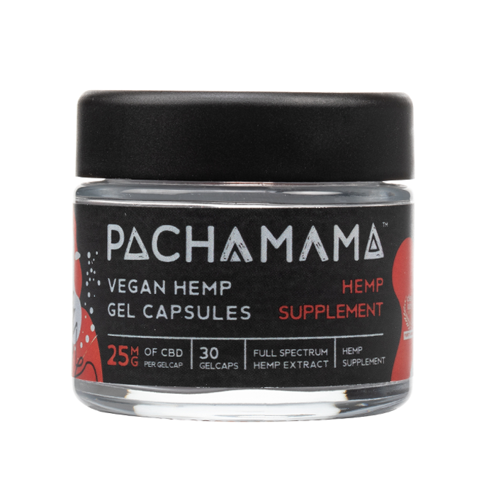 Pachamama CBD - Vegan Hemp 25mg Gel Capsules