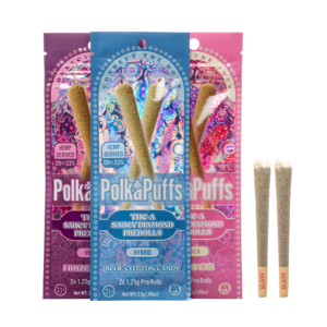 Polka Puffs THC-A Saucy Diamonds Pre Rolls 2.5G