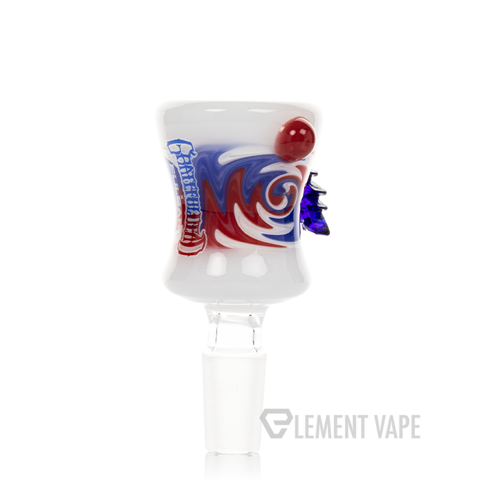 Pulsar x Grateful Dead 14mm Bolt Red White Blue Wig Wag Herb Slide