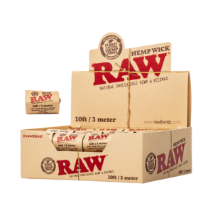 RAW 10' Hemp Wick Rolls - 40ct Box