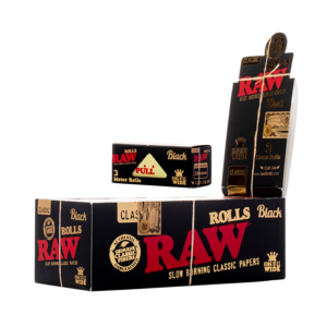 RAW Black King Size Wide 3m Rolls - 12ct Box
