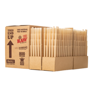 RAW Classic King Size Backrolled Cones - 800ct Box