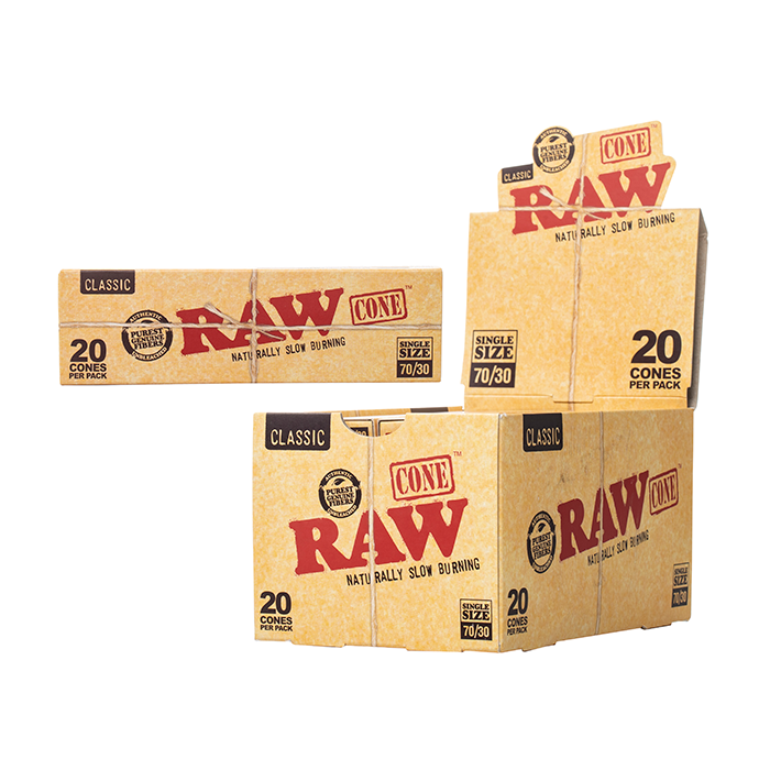 RAW Classic Single Size Cones - 240ct Box