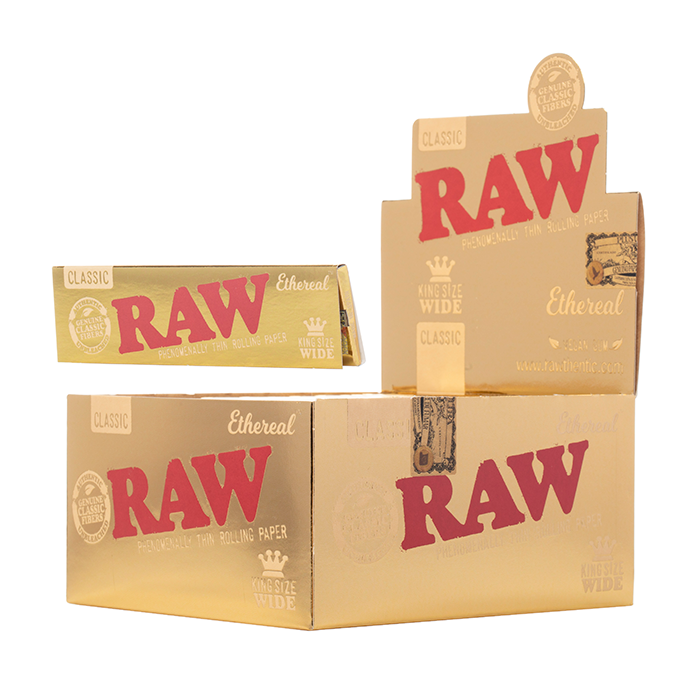 RAW Ethereal King Size Wide Rolling Papers - 1650ct Box