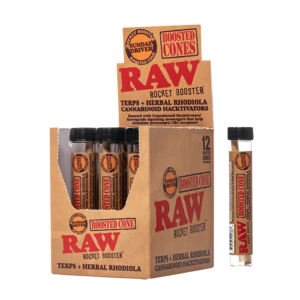 RAW Rocket Booster Pre Rolled Cones 12ct