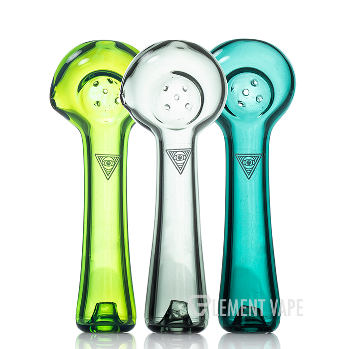 Red Eye Glass 4.5" Spoon Hand Pipe