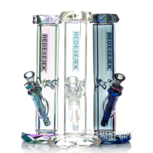 Red Eye Glass 12" Draco Straight Base Bong