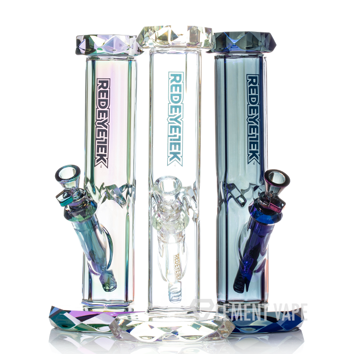 Red Eye Glass 12" Draco Straight Base Bong