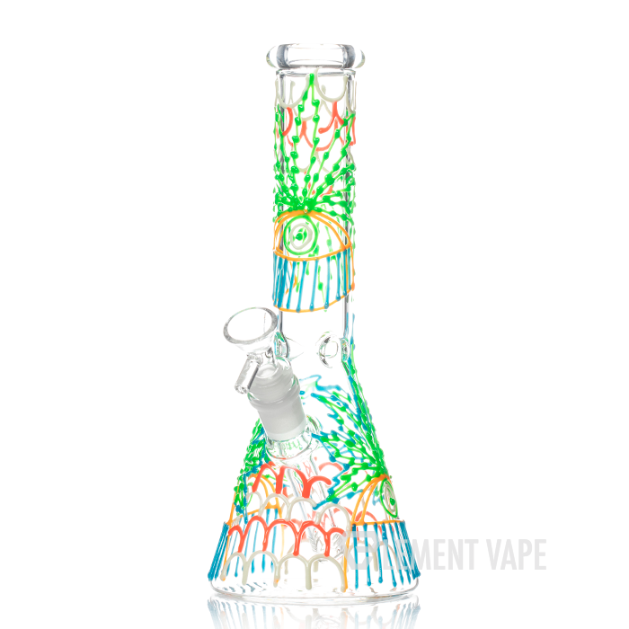 SeshGear 10" 420 Drizzle Glow Beaker Water Pipe