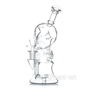 SeshGear 9" Stacked Skulls Electroplated Glass Water Pipe