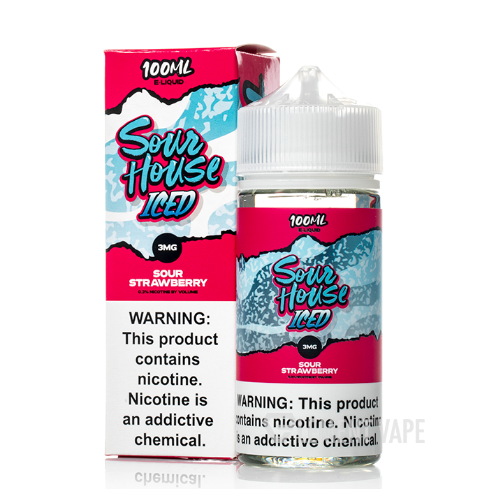 Sour Strawberry Iced - Sour House - 100mL