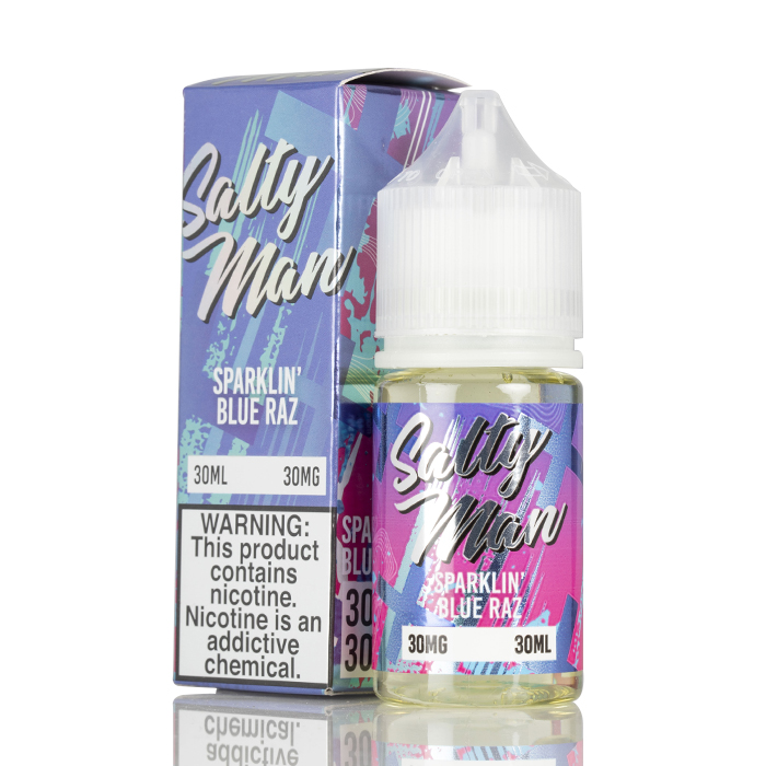Sparkling Blue Razz - Salty Man Vapor - 30mL