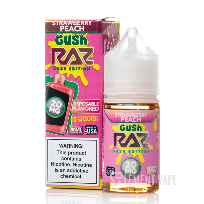 Strawberry Peach Gush - Pod Juice Salts x RAZ E-Liquid - 30mL