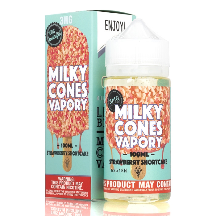 Strawberry Shortcake - Milky Cones Vapory - 100mL (Discontinued)