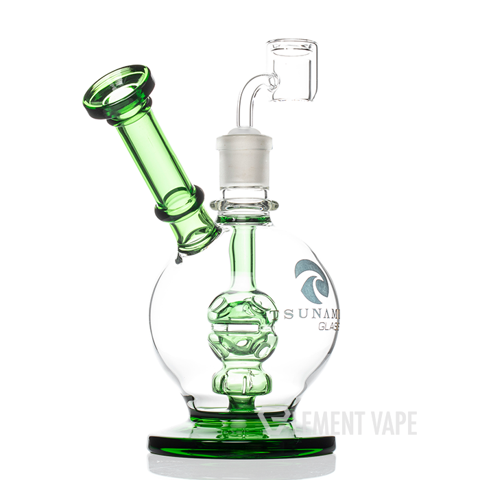 Tsunami Glass 8" Circle Perc Concentrate Rig