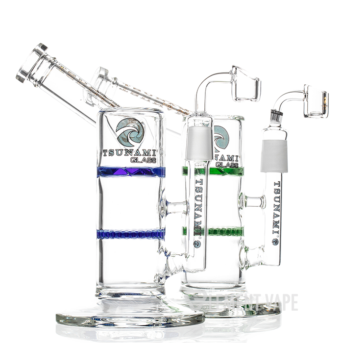Tsunami Glass 9" Honeycomb Turbine Concentrate Rig