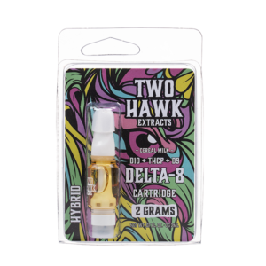 Two Hawk Extracts Delta-8 + THC-P + Delta-9 + Delta-10 Cartridge 2G