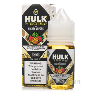 White Gummy Straw Melon Chew - Hulk Tears Salts - 30mL