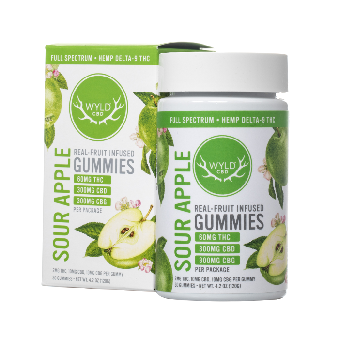 Wyld CBD + CBG + THC Gummies 60mg