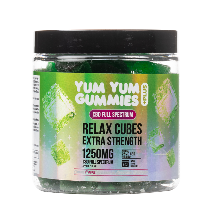 Yum Yum Gummies - Full Spectrum CBD Relax Apple Cubes