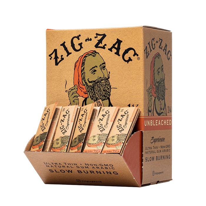 Zig Zag Unbleached Rolling Papers - 1536ct Box
